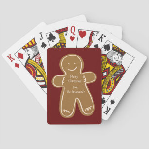 Jeu De Cartes Joyeux Noël Bonhomme en Pain d'Épice Personnalisé