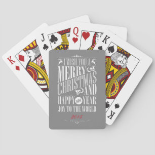 Jeu De Cartes Joyeux Noël, Bonne Année, Joie au Monde