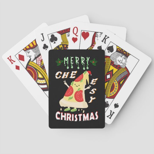 Jeu De Cartes Joyeux Noël Cheesy Noël Noël Père Noël Pizza Noël (dos)
