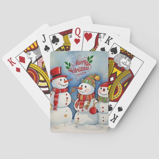Jeu De Cartes Joyeux Noël, Fête des Snowmen (dos)