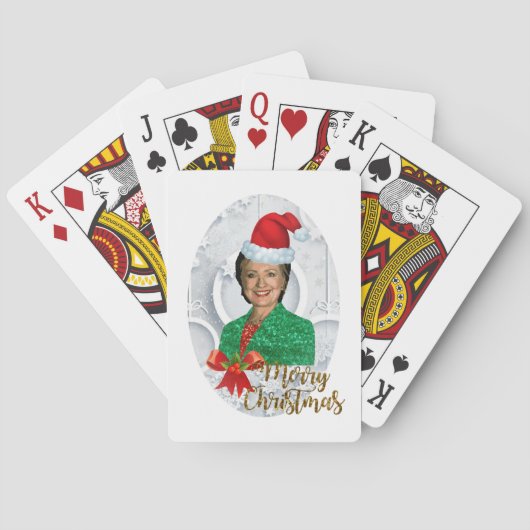 Jeu De Cartes joyeux Noël Hillary clinton (dos)