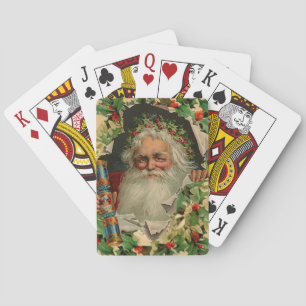 Jeu De Cartes Joyeux Noël Père Noël classique antique