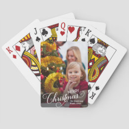 Jeu De Cartes Joyeux Noël Simple Photo personnalisée