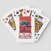 Jeu De Cartes Joyeux Noël Skateboard Père Noël | Vacances (dos)
