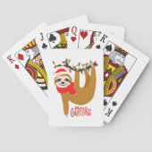 Jeu De Cartes Joyeux Noël Sloth mignonne Festivals Vacances (dos)