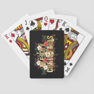 Jeu De Cartes Joyeux Noël Typographie Élégante Or 
