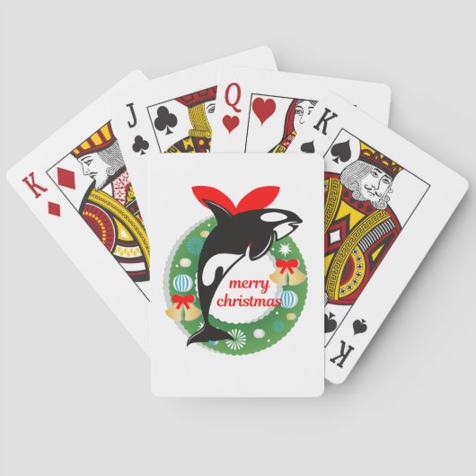 Jeu De Cartes joyeux orque de noël (dos)
