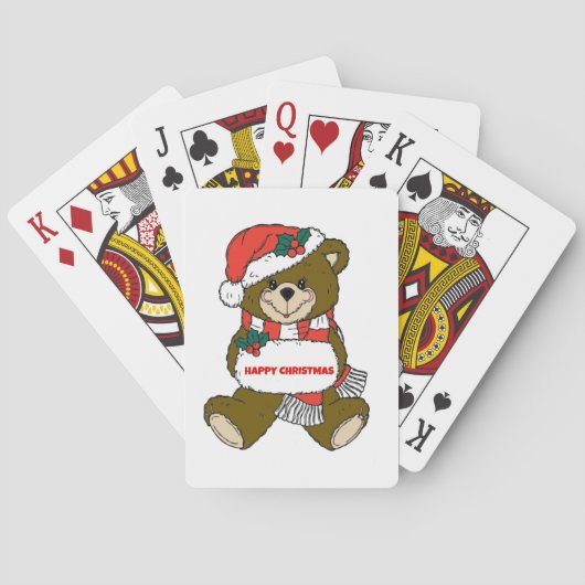 Jeu De Cartes Joyeux Ours de Noël (dos)