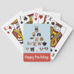 Jeu De Cartes Joyeux Pawlidays Chien arbre de Noël