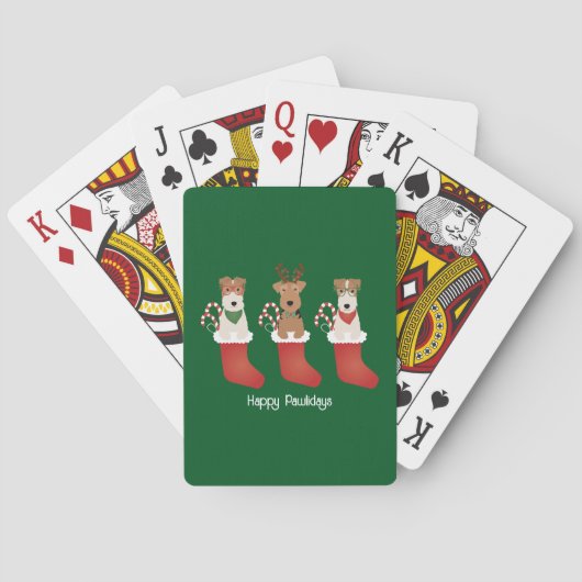 Jeu De Cartes Joyeux Pawlidays Welsh Wire Fox Terrier Chiens (dos)