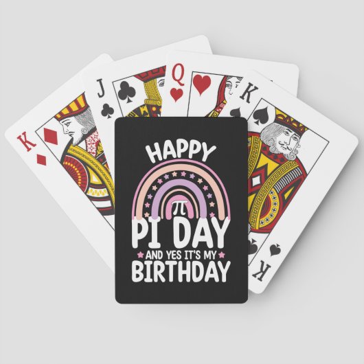 Jeu De Cartes Joyeux Pi Day Et oui c'est mon Anniversaire Math R (dos)