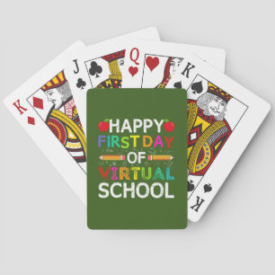 Jeu De Cartes Joyeux Premier Jour Virtuel De L'École