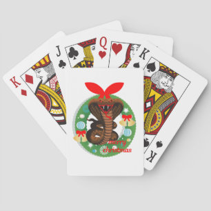 Jeu De Cartes joyeux serpent cobra de noël