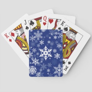 Jeu De Cartes Joyeux Snowflakes de vacances Motif pour tout le m
