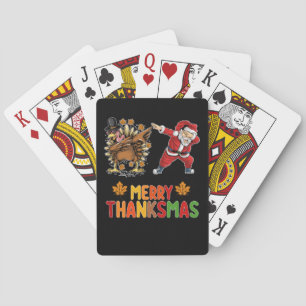Jeu De Cartes Joyeux Thanksmas Thanksgiving automne Noël saison