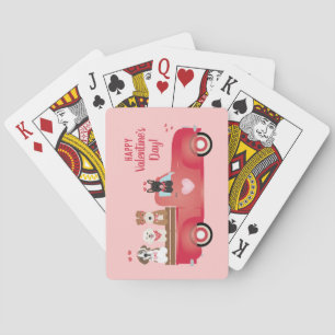 Jeu De Cartes Joyeux Valentines Jour Pickup Camion Aimer Chiens