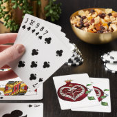 Jeu De Cartes Judaica Pomegranate Heart Hanoukka Rosh Hashanah (In Situ)