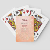Jeu De Cartes Juillet Birthstone Ruby design (dos)