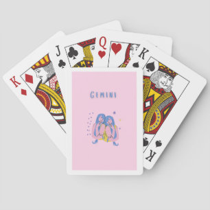 Jeu De Cartes Jumeaux rose, zodiaque, impression signe du zodiaq