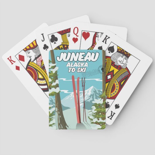 Jeu De Cartes Juneau Alaska À Ski (dos)