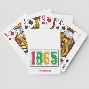 Jeu De Cartes Juneteenth personnalisé - Histoire des Noirs 