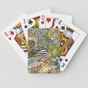Jeu De Cartes jungle animale abstraite colorée