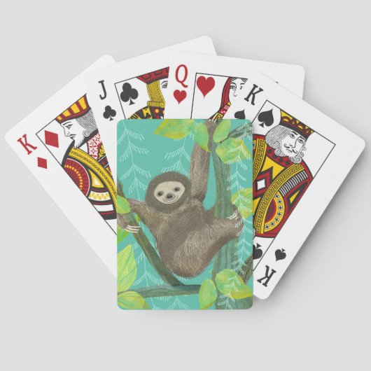 Jeu De Cartes Jungle Sloth Playing Cartes fabriqués par Bicycle (dos)