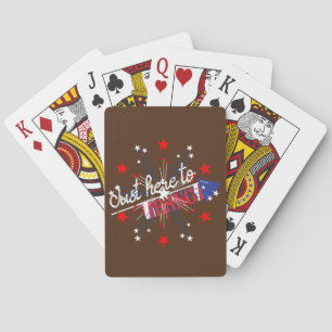 Jeu De Cartes JUSTE ICI POUR BANG drôle 4e de feux d'artifice Ju
