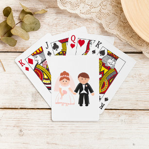 Jeu De Cartes Juste Un Couple Marié Jouer Des Cartes