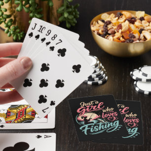 Jeu De Cartes Juste Une Fille Qui Aime La Pêche