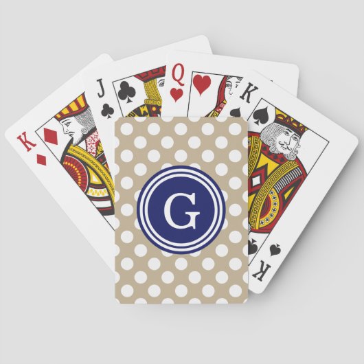 Jeu De Cartes Kaki Bleu Nuit Blanc Points 1IR (dos)