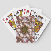 Jeu De Cartes Kaléidoscope brun précoce d'hexagones se chevaucha (dos)