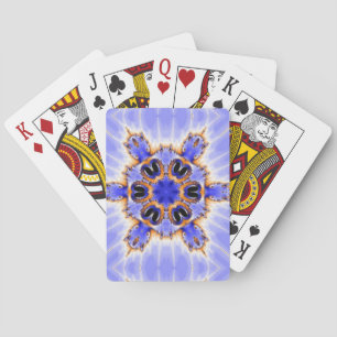 Jeu De Cartes Kaleidoscope fractal bleu