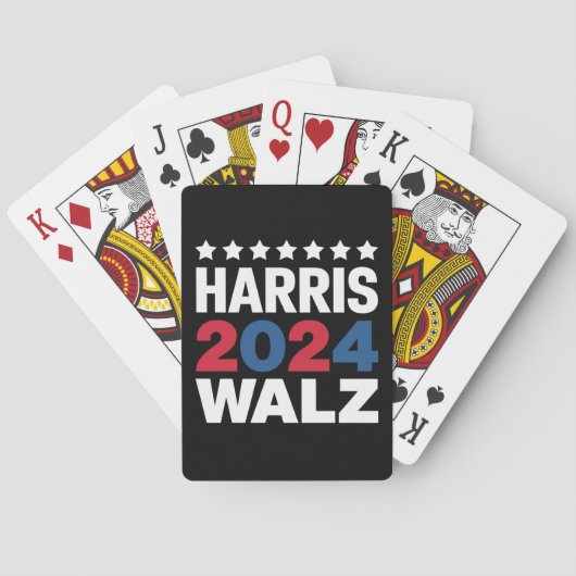 Jeu De Cartes Kamala Harris Walz, Présidente Vice-Présidente (dos)