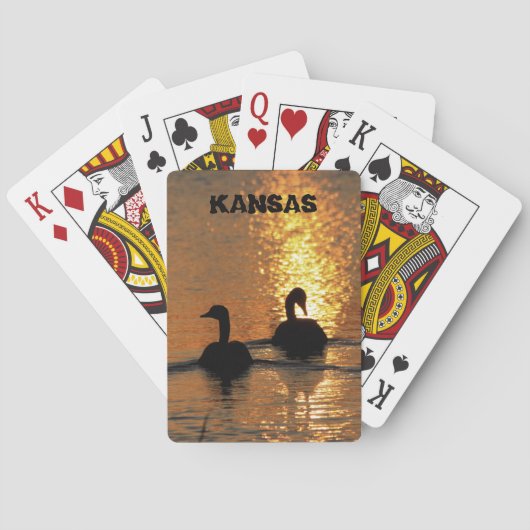 Jeu De Cartes Kansas Cana Oie Couché de soleil (dos)