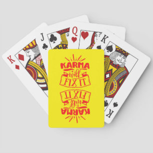 Jeu De Cartes KARMA VA RÉPARER ÇA drôle sarcastique humour      