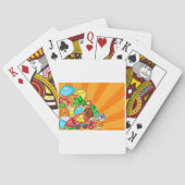 Jeu De Cartes Kawaii Doodles d'été Soleil Plage et Tropical (dos)