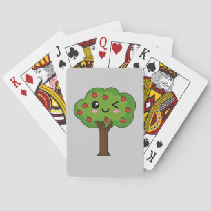 Jeu De Cartes Kawaii Joyeux Pommier À Voie