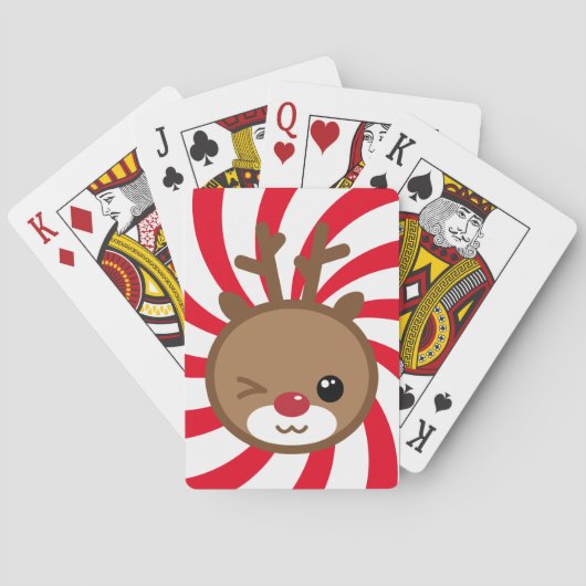 Jeu De Cartes Kawaii Reindeer Jouer aux cartes (dos)