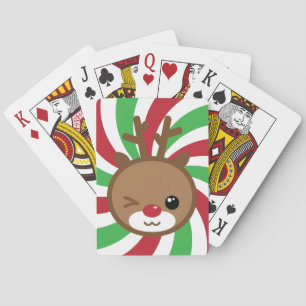 Jeu De Cartes Kawaii Reindeer Jouer aux cartes