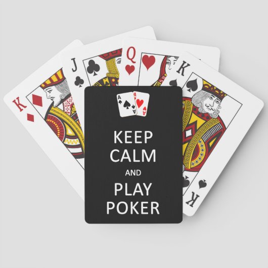 Jeu De Cartes Keep Calm & Play Poker playing cards (dos)