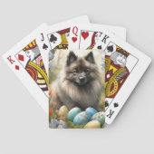 Jeu De Cartes Keeshond avec œufs de Pâques (dos)
