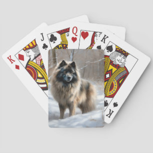 Jeu De Cartes Keeshond Qu'Il Neige Noël