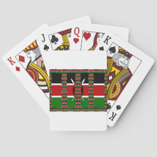 Jeu De Cartes Kenya noir vert