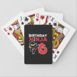 Jeu De Cartes Kids Birthday Ninja<br><div class="desc">This Birthday Ninja 6 makes a parfaite venin pour un 6 ans de fête du vieux ninja birthday. "It feese the Japanese Symbole for Ninjutsu with a cartoon ninja doing a karate kick that the birthday or girl will love" This ninja birthday design for boys and girls is a perfect...</div>