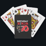 Jeu De Cartes Kids Birthday Ninja<br><div class="desc">This Birthday Ninja 10 makes a parfaite venin pour a 10 ans d'anniversaire ninja birthday. "It feese the Japanese Symbole for Ninjutsu with a cartoon ninja doing a karate kick that the birthday or girl will love" This ninja birthday design for boys and girls is a perfect fit for 10...</div>