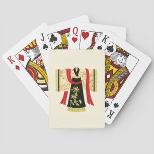 Jeu De Cartes Kimono japonais traditionnel à motif floral