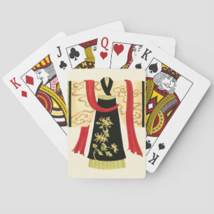 Jeu De Cartes Kimono japonais traditionnel avec l'impression