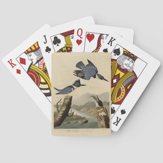 Jeu De Cartes Kingfisher Belted des oiseaux d'Amérique d'Audubon (dos)