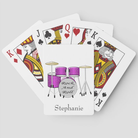 Jeu De Cartes Kit de tambour Ajouter un nom (dos)